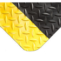 Tapis Smart No 497, Losange, 2' x 10' x 1", Noir/Jaune, PVC/Ur&eacute;thane Moffatt Supply & Specialties