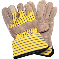 Double-Palm Fitters Gloves, Large, Split Cowhide Palm, Cotton Inner Lining Moffatt Supply & Specialties