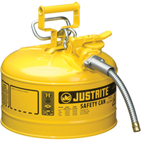 Bidons s&eacute;curitaires AccuFlow, Type II, Acier, 2,5 gal. US, Jaune, Homologu&eacute; FM/List&eacute; UL/ULC Moffatt Supply & Specialties
