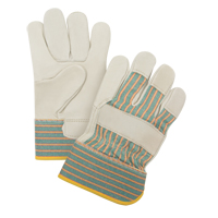 Abrasion-Resistant Fitter's Gloves, Medium, Grain Cowhide Palm Moffatt Supply & Specialties