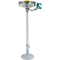 Poste de douche oculaire/faciale Axion, Installation Socle, Bol Acier inoxydable Moffatt Supply & Specialties