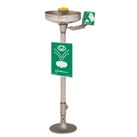 Axion&reg; Eye/Face Wash Station, Pedestal Installation, Stainless Steel Bowl Moffatt Supply & Specialties