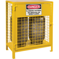 Gas Cylinder Cabinets, 2 Cylinder Capacity, 30" W x 17" D x 37" H, Yellow Moffatt Supply & Specialties