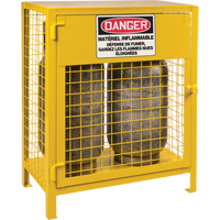Gas Cylinder Cabinets, 2 Cylinder Capacity, 30" W x 17" D x 37" H, Yellow Moffatt Supply & Specialties