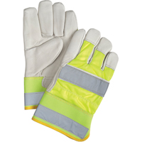 Yellow High-Visibility Superior Warmth Fitters Gloves, Large, Grain Cowhide Palm, Thinsulate Inner Lining Moffatt Supply & Specialties