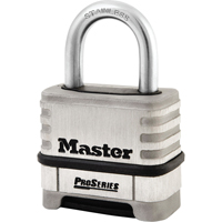 ProSeries&reg; Combination Padlock, Silver, Stainless Steel, 2-1/4" Width Moffatt Supply & Specialties