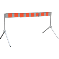 Street Barricade, A-Frame, 6' L x 5-1/2" H, Orange/White Moffatt Supply & Specialties