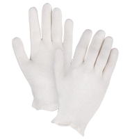 Mediumweight Inspection Gloves, Poly/Cotton, Hemmed Cuff, Men's Moffatt Supply & Specialties