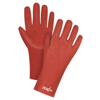 Red Smooth-Finish Chemical-Resistant Gloves, Size 9, 12" L, PVC, Interlock Inner Lining, 47-mil Moffatt Supply & Specialties