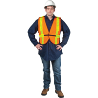 Standard-Duty Safety Vest, High Visibility Orange, Medium, Polyester Moffatt Supply & Specialties