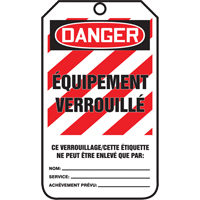 Lockout Tags, Cardstock, 3-3/8" W x 5-7/8" H, French Moffatt Supply & Specialties