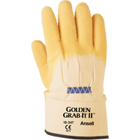 Gants Golden Grab-It II, 10/T-Grand, R&ecirc;vetement Latex de caoutchouc, Calibre 13, Enveloppe en Nylon Moffatt Supply & Specialties