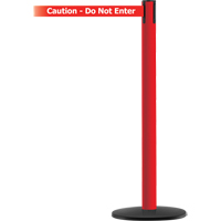 Advance TensaBarrier&reg; Barrier Post, Steel, 36" H, White/Red Tape, 7.5' Tape Length Moffatt Supply & Specialties