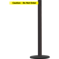 Advance TensaBarrier&reg; Barrier Post, Steel, 36" H, Black/Yellow Tape, 7.5' Tape Length Moffatt Supply & Specialties