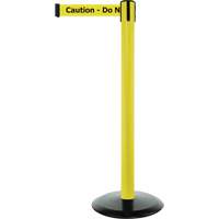 Advance TensaBarrier&reg; Barrier Post, Steel, 36" H, Black/Yellow Tape, 7.5' Tape Length Moffatt Supply & Specialties