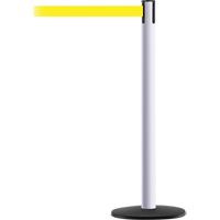Advance TensaBarrier&reg; Barrier Post, Steel, 36" H, Yellow Tape, 7.5' Tape Length Moffatt Supply & Specialties