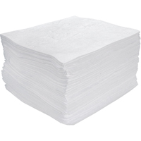 Feuilles absorbantes souffl&eacute;es de premi&egrave;re qualit&eacute;, Huile seulement, 15" x 17", 25 gal. d'absorption Moffatt Supply & Specialties