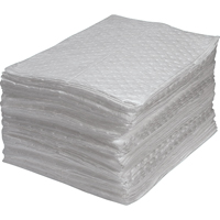 Premium Fine Fiber Sorbent Pads, Oil Only, 15" x 17", 25 gal. Absorbancy Moffatt Supply & Specialties