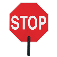 "Stop" Traffic Sign, 18" x 18", Plastic, English with Pictogram Moffatt Supply & Specialties