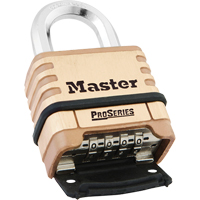 ProSeries&reg; Combination Padlock, Silver, Brass Coating, 2-1/4" Width Moffatt Supply & Specialties