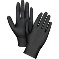 Gants d'examen de poids lourd &agrave; prise tactile, Petit, Nitrile, 8 mils, Sans poudre, Noir Moffatt Supply & Specialties