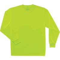 GloWear 8091 Non-Certified Long Sleeve T-Shirt, Polyester, Small, High Visibility Lime-Yellow Moffatt Supply & Specialties