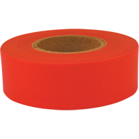 Ruban de signalisation Sub-Zero, 1,2" la x 150' lo, Rouge fluorescent Moffatt Supply & Specialties