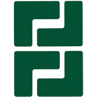Floor Corner Marks, L, 5" L x 2" W, Green, Polyester Moffatt Supply & Specialties