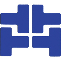 Floor Corner Marks, T, 5" L x 2" W, Blue, Polyester Moffatt Supply & Specialties