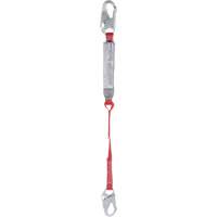 Pro Shock Absorbing Lanyard, 3', Locking Snap Hook Center, Locking Snap Hook Leg Ends, Polyester Moffatt Supply & Specialties