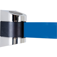 TensaBarrier&reg; Wall Mounted Units, Plastic, Screw Mount, 15', Blue Tape Moffatt Supply & Specialties