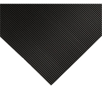 Corrugated Switchboard Matting No.702, 2' W x 10' L, 1/4" Thickness, Black, PVC Moffatt Supply & Specialties
