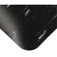 Tapis antimicrobiens Tile-Top Select no 494, Lisse, 2' x 10' x 1/2", Noir/Blanc, PVC Moffatt Supply & Specialties