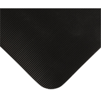 Tapis tr&egrave;s robuste pour panneau de contr&ocirc;le No 720, Ondul&eacute;, 3' x 10' x 5/8", Noir, PVC Moffatt Supply & Specialties