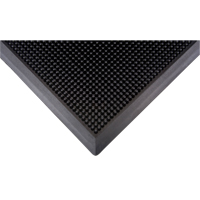 Outdoor Entrance Matting, Rubber, Scraper Type, Textured Pattern, 2' x 2-2/3', Black Moffatt Supply & Specialties