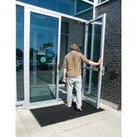 Outdoor Entrance Matting, Rubber, Scraper Type, Textured Pattern, 2' x 2-2/3', Black Moffatt Supply & Specialties