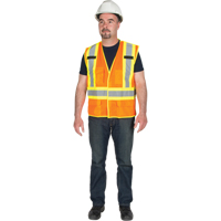 5-Point Tear-Away Premium Safety Vest , High Visibility Orange, Large/X-Large, Polyester Moffatt Supply & Specialties