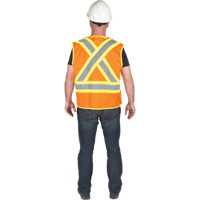 5-Point Tear-Away Premium Safety Vest , High Visibility Orange, Large/X-Large, Polyester Moffatt Supply & Specialties