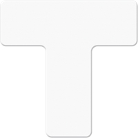 Marqueurs all&eacute;g&eacute;e/5S Armor Stripe, T, 6" lo x 6" la, Blanc, Plastique Moffatt Supply & Specialties