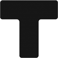 Marqueurs all&eacute;g&eacute;e/5S Armor Stripe, T, 6" lo x 6" la, Noir, Plastique Moffatt Supply & Specialties