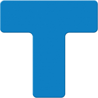 Marqueurs all&eacute;g&eacute;e/5S Armor Stripe, T, 6" lo x 6" la, Bleu, Plastique Moffatt Supply & Specialties