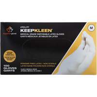 KeepKleen&reg; Disposable Medical Exam Grade Gloves, Large, Latex, 5-mil, Powder-Free, White, Class 2 Moffatt Supply & Specialties