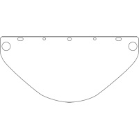 Visi&egrave;re d&eacute;coup&eacute;e &agrave; l'emporte-pi&egrave;ce Dynamic, PETG, Teinte Transparent Moffatt Supply & Specialties