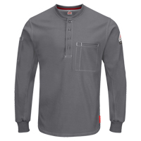 Chemises Henley Excel FR &agrave; manches longues, Petit, Gris Moffatt Supply & Specialties