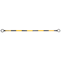 Telescopic Barricade Bar, 85" Extended Length, Black/Yellow Moffatt Supply & Specialties