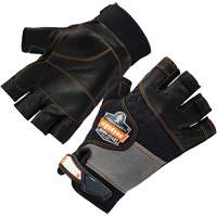 ProFlex 901 Half-Finger Leather Impact Gloves, Small, Grain Leather Palm, Hook & Loop Cuff Moffatt Supply & Specialties