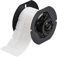 Self-Laminating Wire & Cable Label, Vinyl, 1" L x 2.6" H, Clear/White Moffatt Supply & Specialties