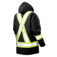 Safety Parka, Black, Large Moffatt Supply & Specialties