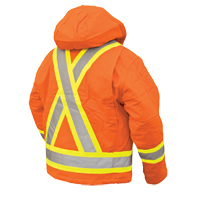 Safety Jacket, High Visibility Orange, Large Moffatt Supply & Specialties