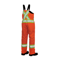 Salopettes de s&eacute;curit&eacute; doubl&eacute;e, Polyester/Polyur&eacute;thane, Grand, Orange haute visibilit&eacute; Moffatt Supply & Specialties